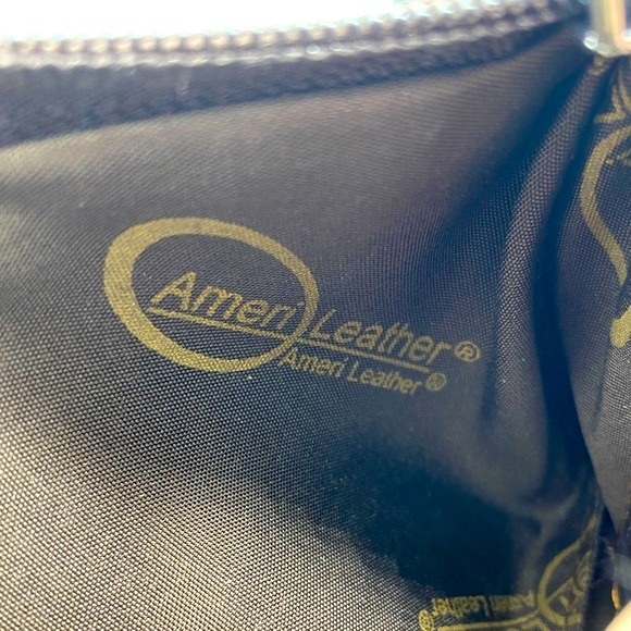 Ameri Leather Small Zipper Wallet With 2 Pockets On Inside Blue Alligator Design - Picture 3 of 6